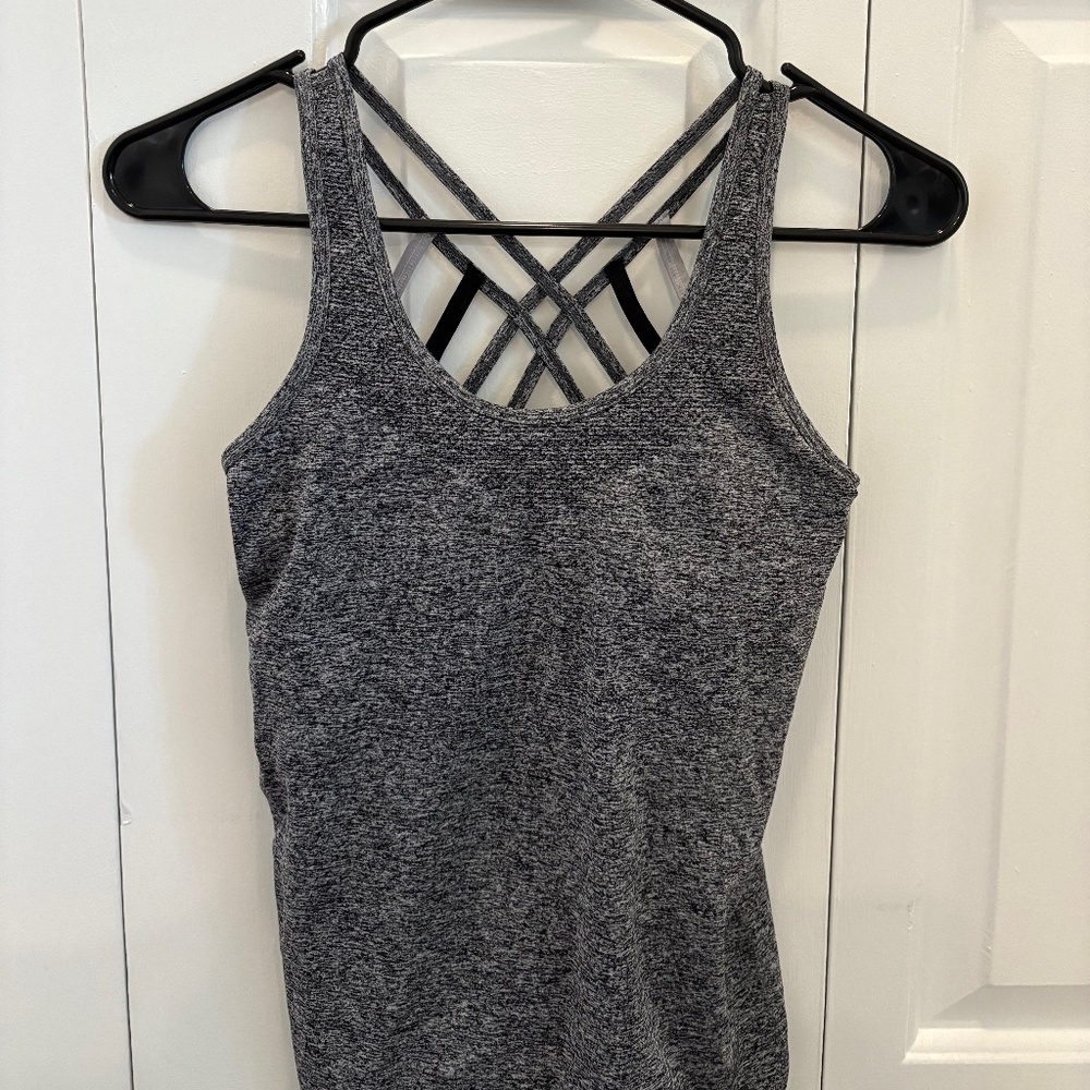 Full Length Athletic Tank with Built in Bra